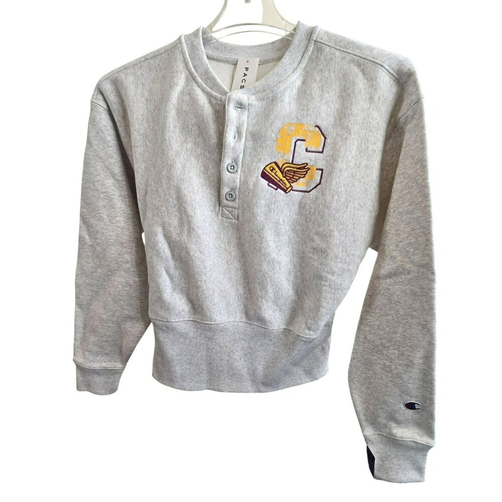 Champion Cheer Sweatshirt by PacSun Gray Heather Womans Small   jj3681